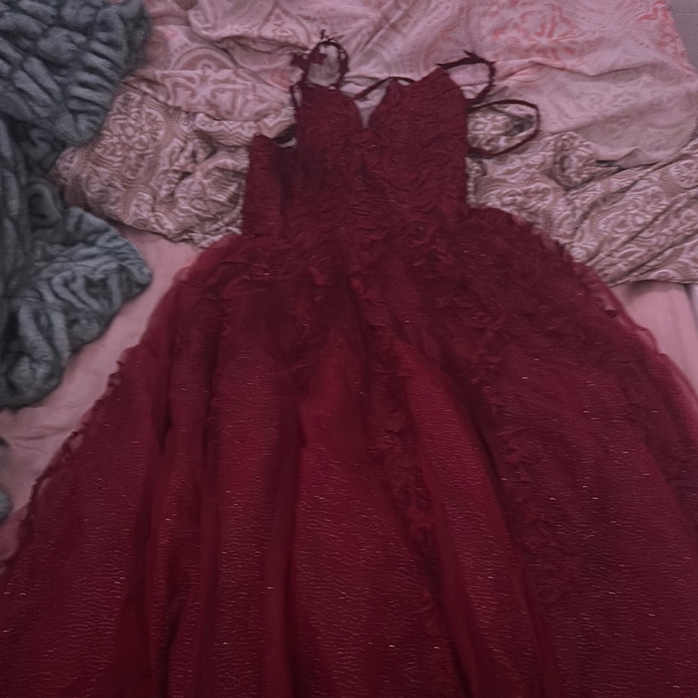 Elegant Burgundy Dress